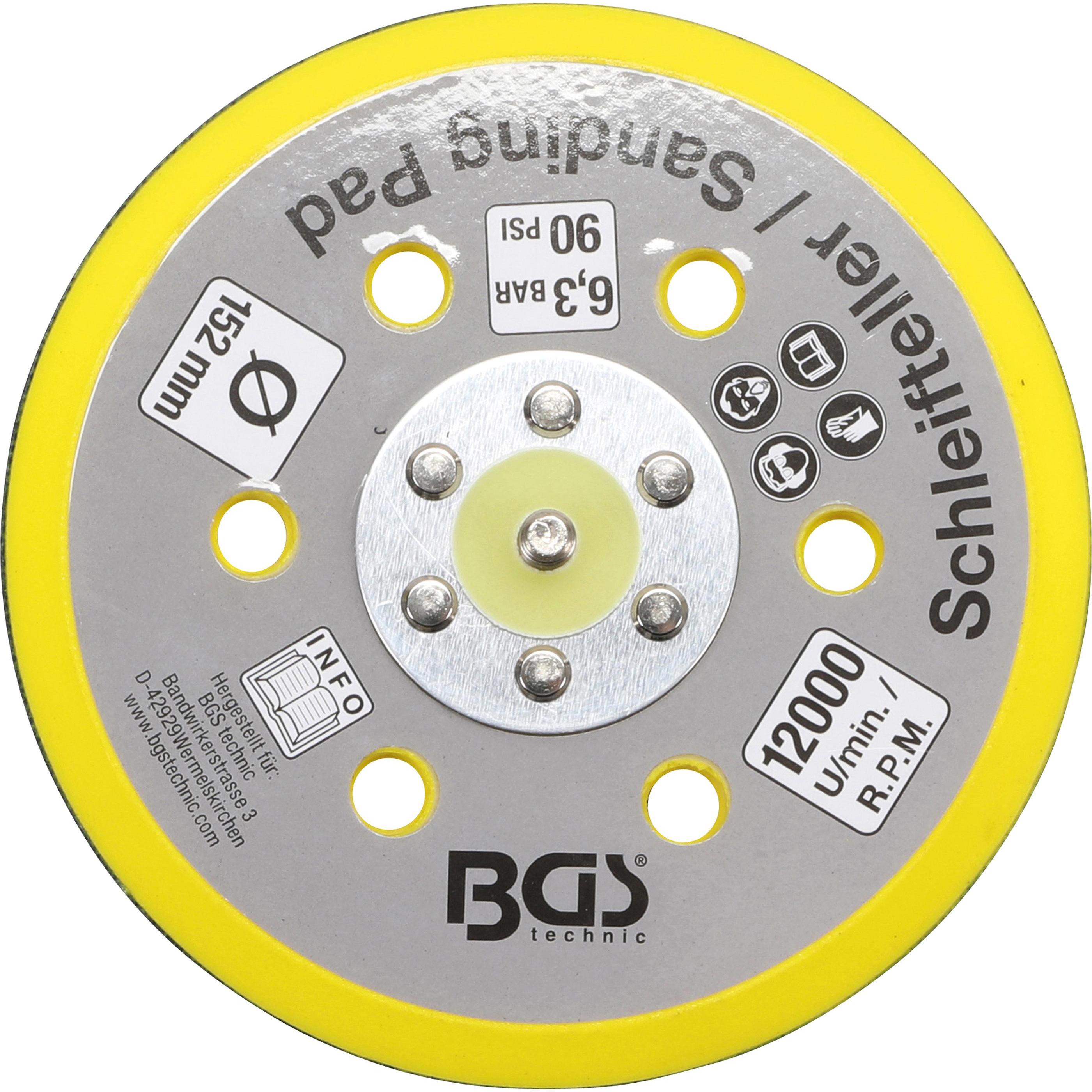 BGS, Schleifmittel, Klett-Teller für Art. 3290, 8688 Ø 152 mm