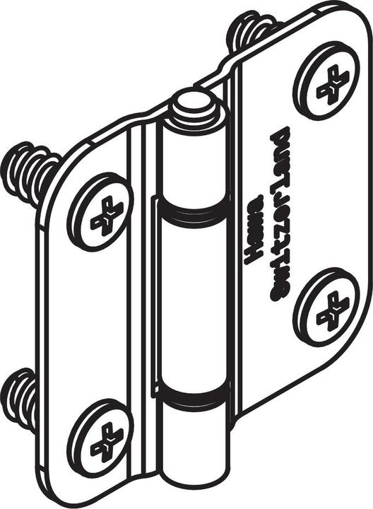 Actual product image HAWA Multifold 30/W Centre hinge Hinge for folding doors nickel-plated steel