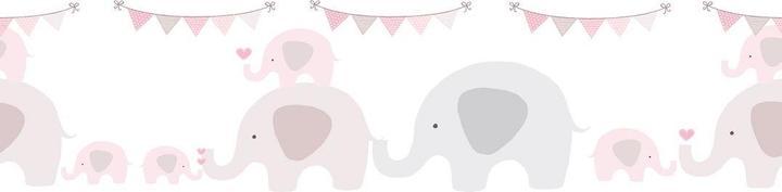Immagine prodotto A.S. Création Bella Kids Nursery Elephant Party con simpatici elefanti (15 x 500 cm)