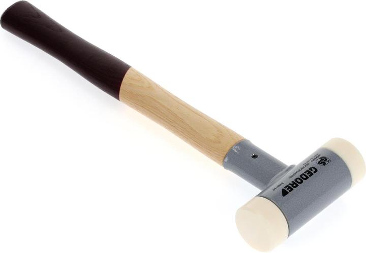 Produktbild Gedore Rückschlagfreier Schonhammer, Ø 40 mm, Hickorystiel, Austauschbare Polyamid-Köpfe (730 g)