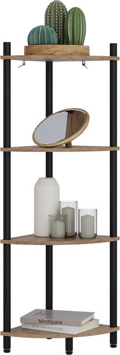 Immagine prodotto Vicco Eckregal Bivio, Goldkraft Eiche/Anthrazit, 29 x 102.5 cm mit 4 Ablagefächern (29 x 29 x 102.50 cm)