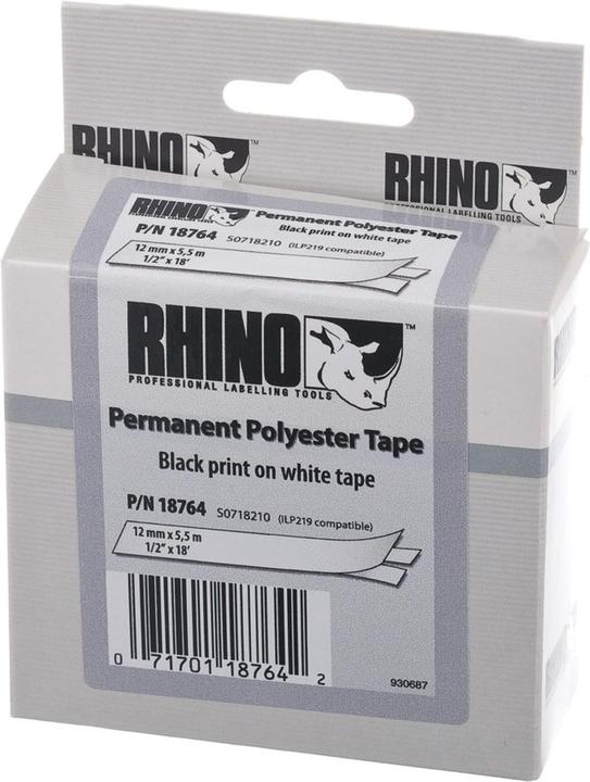 Produktbild Dymo Rhino ID2 Polyesterband 18765, weiss (1.90 cm, Weiss)