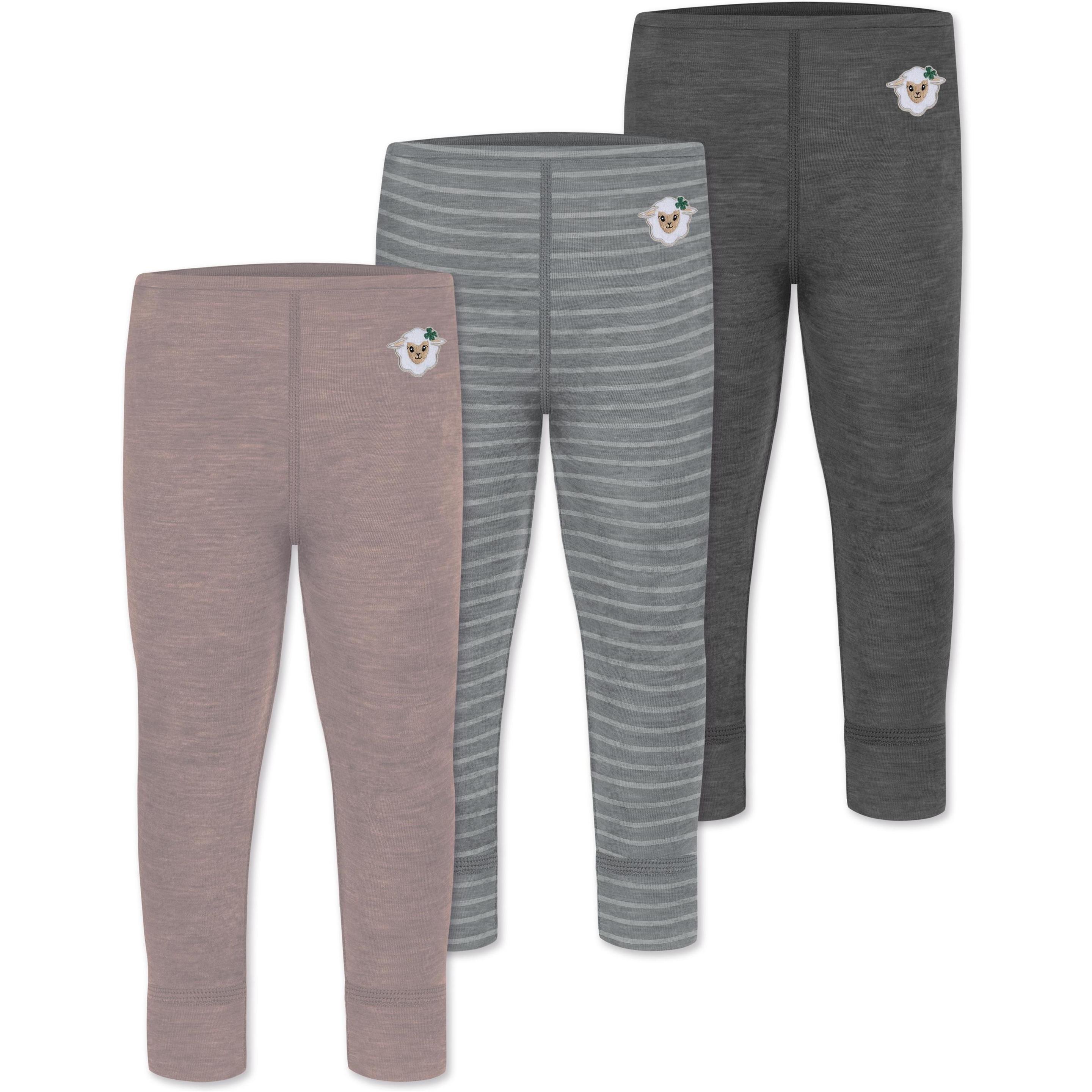 Normani, Herren, Funktionsunterhose, 3er Pack Baby Merino Hose Unterhose „Tihoi" - 9509 (86), Grau, 86