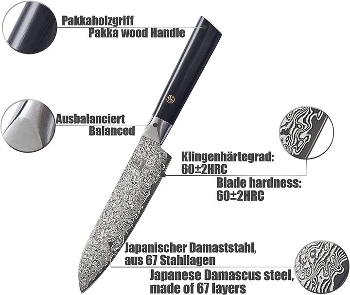 Produktbild Zayiko Damastmesser 13cm (13 cm)