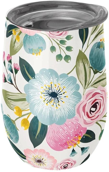 Chic.Mic Edelstahlbecher mit Pastellblumen 420 ml Pastelldeckel - Chic -Micic (420 ml, 1x)