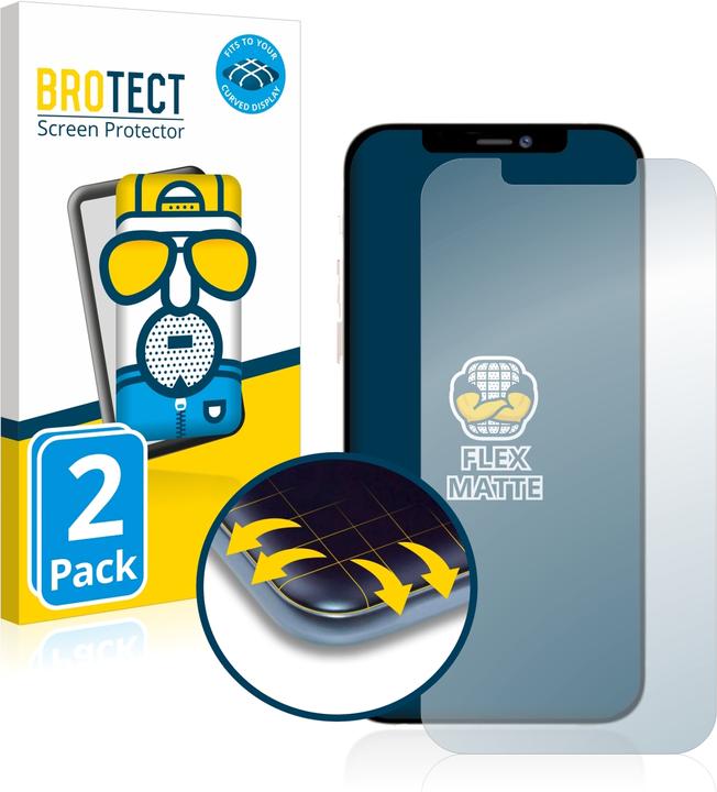 Produktbild BROTECT Full-Cover Displayschutz Matt (2 Stk., Apple iPhone 12 Pro Max)