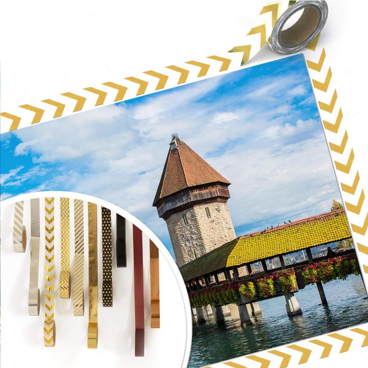 Image du produit Trenddeko Pont en bois à Lucerne (120 x 80 cm)