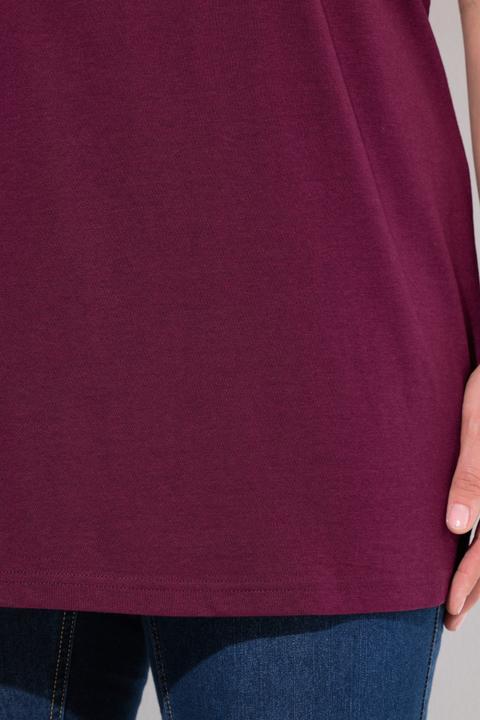 Produktbild Ulla Popken T-Shirt, Zierfalten, A-Linie, Rundhals, Halbarm, Modal (42, 44)