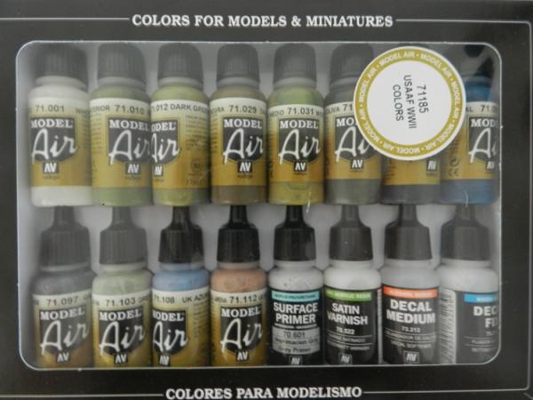 Actual product image Vallejo USAAF Aircraft WWII (16 colors) Model Air