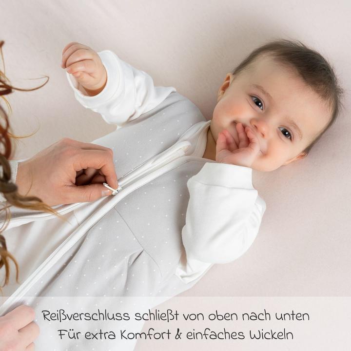 Produktbild La Loona LaLoona Schlafsäcke Schlafsack wattiert - Dots - Light Taupe (3-Jahreszeiten, Frühling, Herbst, Winter)