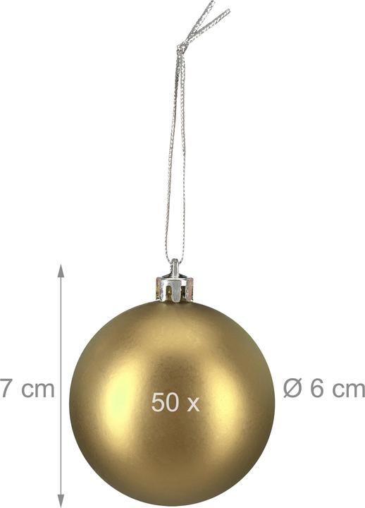 Actual product image Relaxdays - Weihnachtskugeln 50er Set, Gold/ Silber (50 -part)