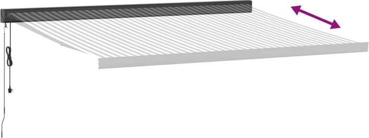 Immagine prodotto vidaXL Markise Einziehbar Gelenkarmmarkise Sonnenmarkise Anthrazit Weiss Stoff (4.50 m)