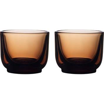Fellow 2er-Set Pirch Espresso-Gläser, 100 ml, Bernstein, Bicchieri, Marrone