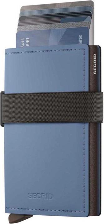 Actual product image Secrid Bandwallet Matte Steel Blue Brown