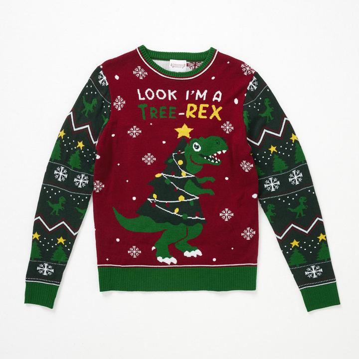 Christmas Sweats The Tree-REX Kids LED Sweater