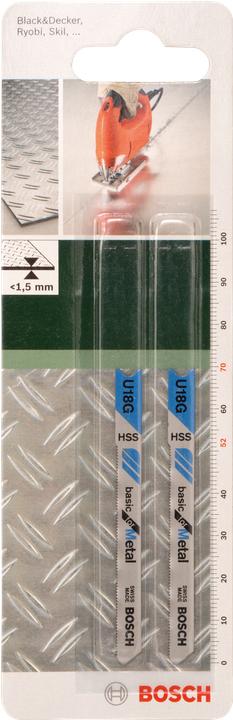 Produktbild Bosch Zubehör Stichsägeblatt HSS, U 18 G Basic for Metal