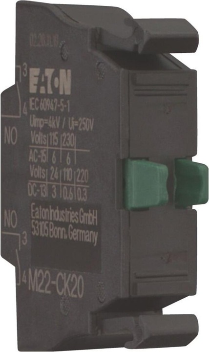 Produktbild Eaton 2 N.O. CONTACT BLOCK 22.5 MM
