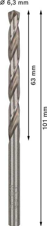 Produktbild Bosch Professional Zubehör PRO Metal HSS-G Spiralbohrer, 6,3 x 63 x 101 mm (6.3 mm)