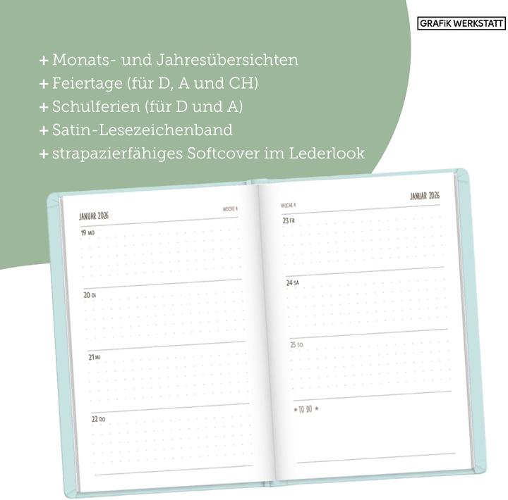 Actual product image Schedule planner (A6, 1 week / 2 pages)