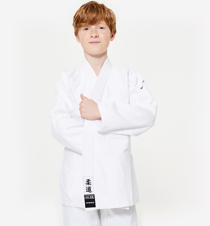Produktbild Outshock Kinder- Judo- und Aikidoanzug 350 g/m² - weiss (120 C)