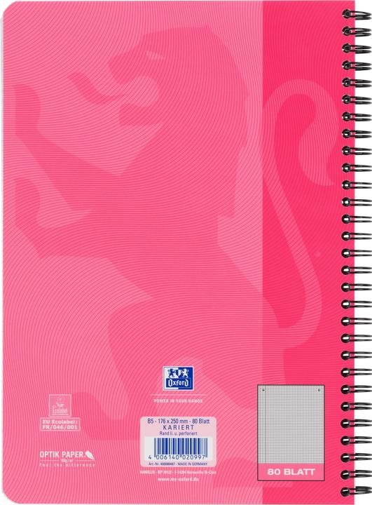 Image du produit Oxford Bloc-notes Touch (B5, Blanc, Couverture souple)