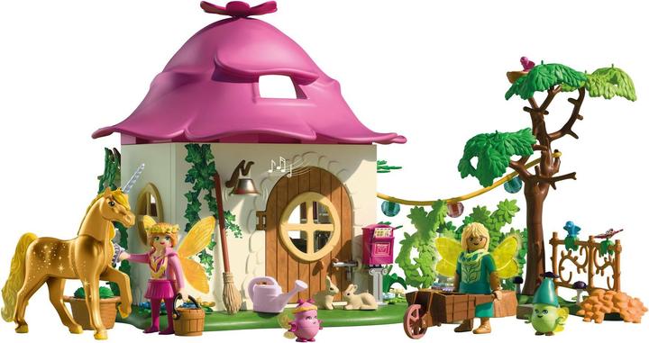 Actual product image Playmobil 71838 Gemütliches Feenzuhause mit Goldeinhorn und Stall (71838, Playmobil Princess Magic)