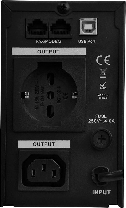 Immagine prodotto Mediacom M-UPS851D gruppo di continuità (UPS) A linea interattiva 0,8 kVA 480 W 2 presa(e) AC (800 VA, 480 W, Interattivo linea UPS)