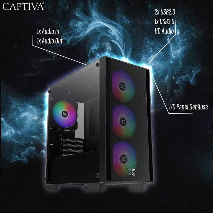 Image du produit Captiva Advanced Gaming I95-600 (1000 Go, 32 Go, Intel Core i9-12900KF, GeForce RTX 5060 Ti)