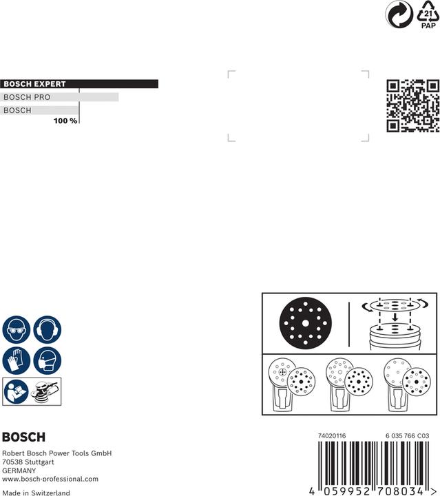 Image du produit Bosch Professional Disques +AMMAoA- poncer EXPERT O780 / 125 (320)