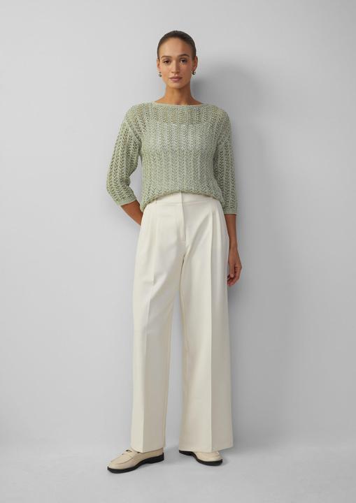 Produktbild s.Oliver Strickpullover Semitransparenter Pullover aus Ajourstrick mit Pailletten (L)