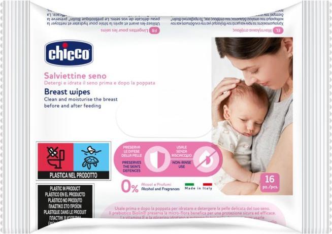 Actual product image Chicco Cleansing wipes for the chest 0m+ (16 Piece)