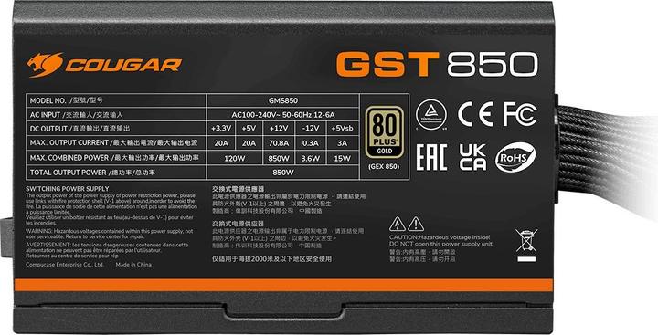 Produktbild Cougar Netzteil GST 850W ATX3.1 / 80 Plus Gold (850 W)