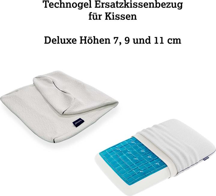 Image du produit Technogel Housse de rechange Coussin Deluxe (Taie d'oreiller, 66 x 40 x 7/9/11 cm)