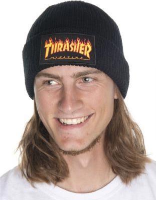 Actual product image Thrasher Flame Logo Beanie (One size)