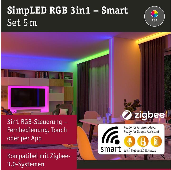 Produktbild Paulmann SimpLED LED Stripe Set (RGB, 500 cm, Indoor)