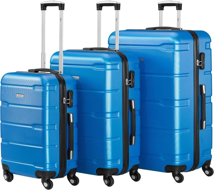 Immagine prodotto Zelsius 3-teiliges Hartschalenkoffer-Set mit Zahlenschloss (90 l)