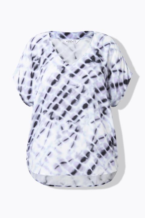Produktbild Studio Untold Blusenshirt, oversized, Batikprint, V-Ausschnitt (58)