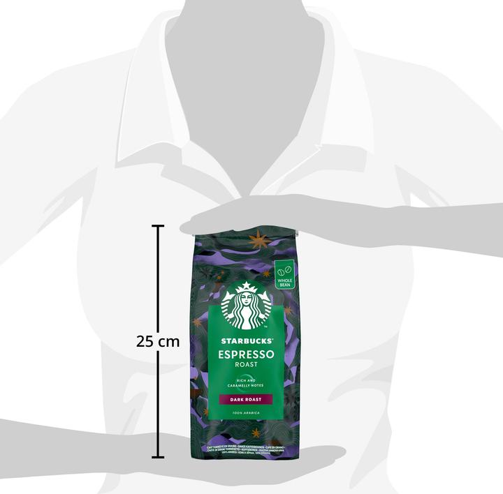 Image du produit Starbucks Espresso Roast Dark Roast Café en grains torréfié (450 g, Torréfaction foncée)