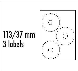 Productafbeelding Logo Etykiety na CD, A4, matowe, białe, 10 szt.