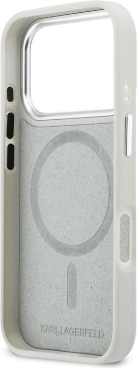 Produktbild Karl Lagerfeld Etui Croco KL Script Logo MagSafe do iPhone 17 Pro srebrny (Apple iPhone 17 Pro)