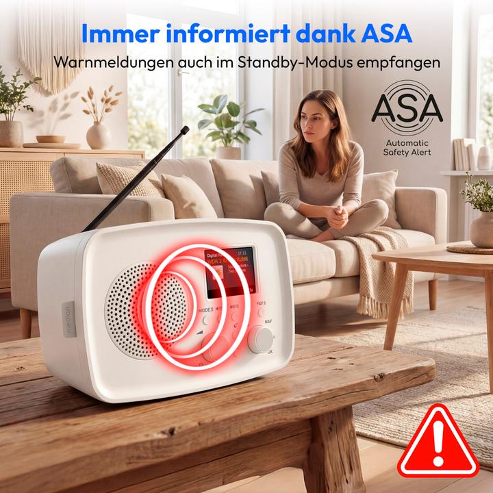 Actual product image Medion LIFE DAB+ Radio DRE-1 (MD89288) DAB+ Radio (mit Wecker, Bluetooth, tragbar, UKW) (Bluetooth)