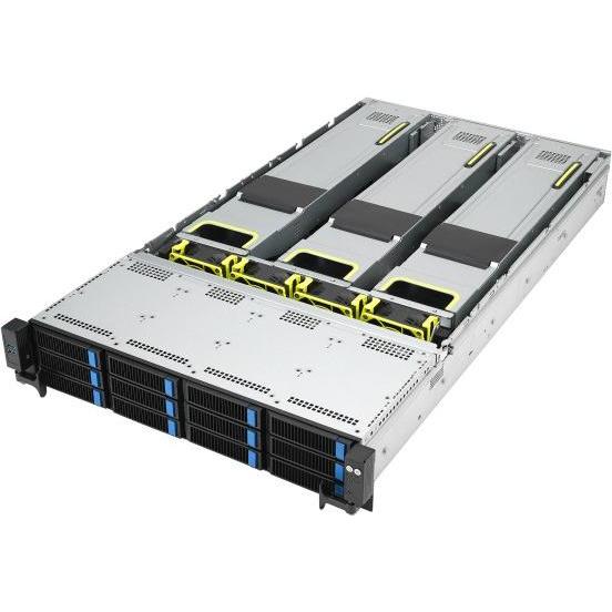 ASUS RS720-E11-RS12U/10G2.6K/OG 90SF01Z1-M00270, Notebook Ersatzteile, Silber, Schwarz