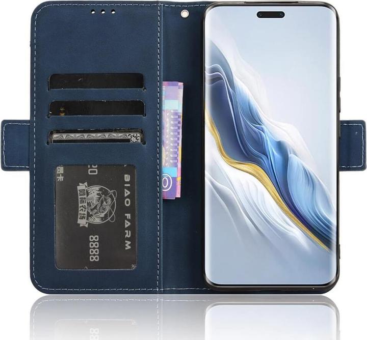 Actual product image Cover-Discount Honor Magic6 Pro - Case many card slots blue (Honor Magic6 Pro)