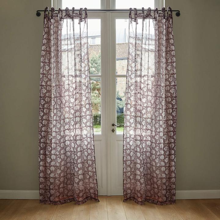 Produktbild Loberon Gardine Jouvenay bordeaux (250 x 140 cm)