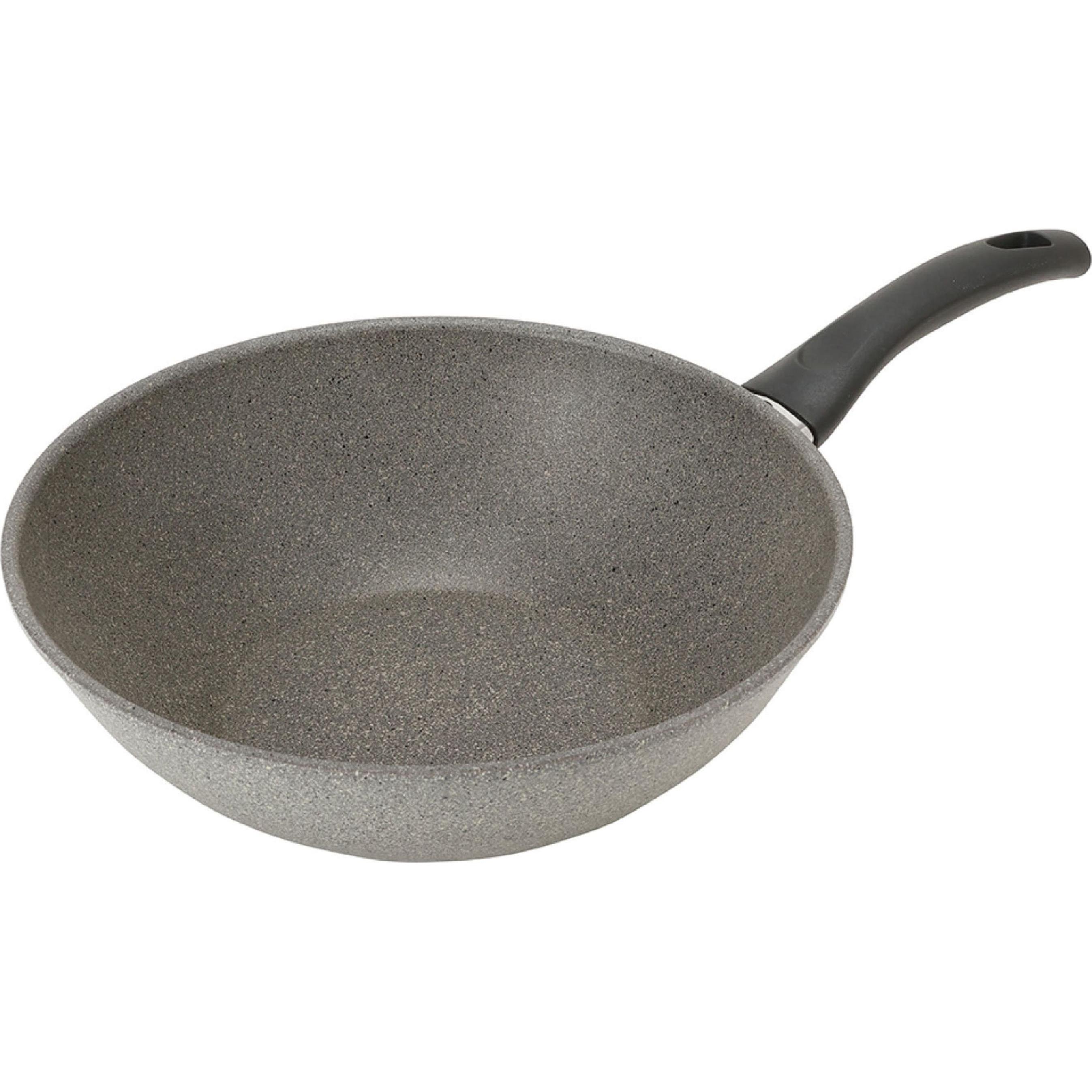 Ballarini Ferrara Wok Granit Bratpfanne 28 cm FERG9V0.28U, Pfanne + Kochtopf, Grau