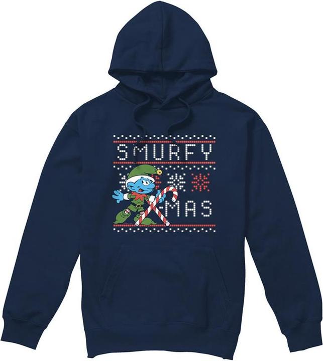 Produktbild The Smurfs Kapuzenpullover weihnachtliches Design (M)