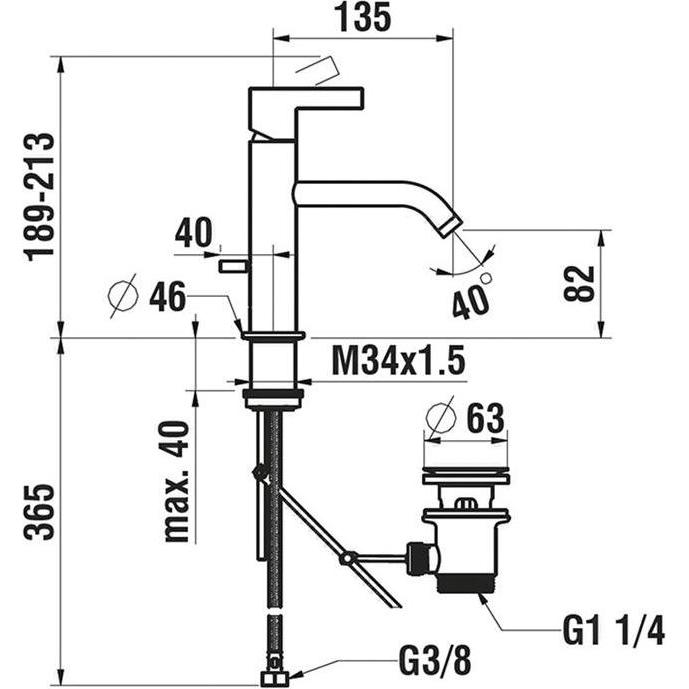 Thumbnail - Laufen, Badarmatur, H3113310041211