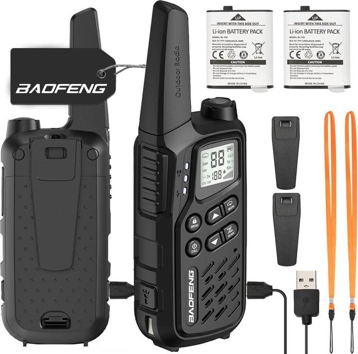 Produktbild Baofeng Walkie-Talkie BF-T25E Schwarz (10 km)