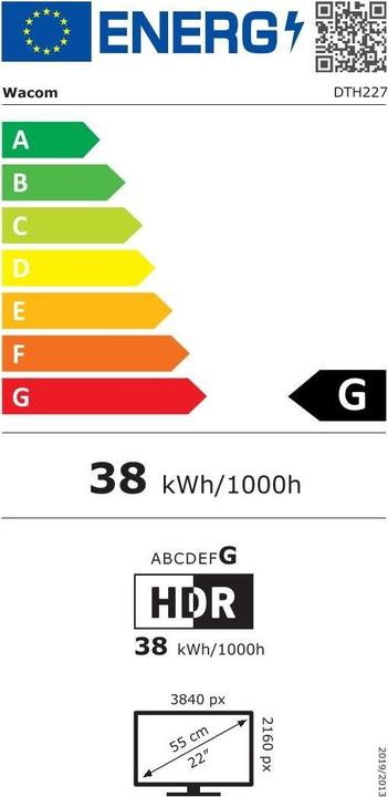 Energie-Label Wacom Cintiq Pro 22 (22", 3840 lpi)