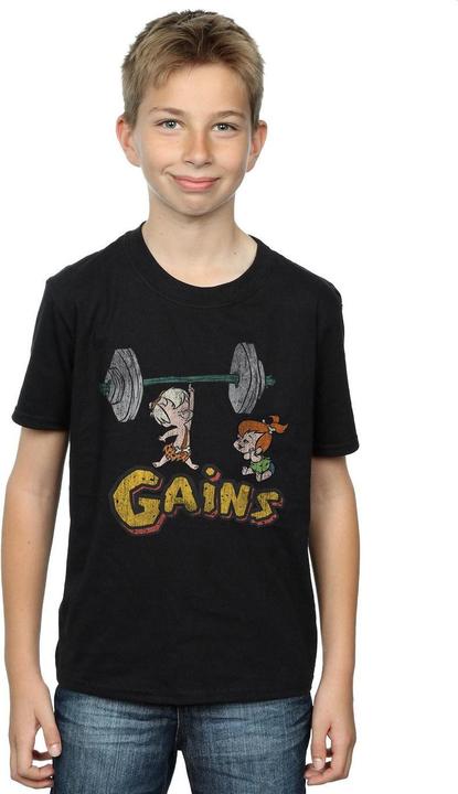 Actual product image The Flintstones Boys Bam Bam Gains Distressed T-Shirt (152, 158)
